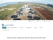 Tablet Screenshot of kauaishrimp.com
